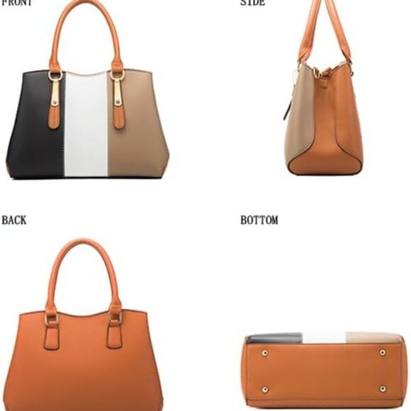 Fashionable Synthetic Leather 4-Piece Handbag Set - Stylish & Practical - Picture 3 of 6